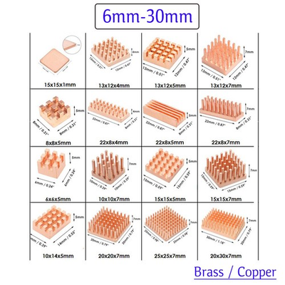 #ad Copper Heatsink Grid Thermal Conductive Adhesive for IC Chip CPU GPU RAM 6 30mm $84.21
