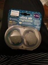 Philips Avent Pacifier Ultra Air Nighttime Glows In The Dark 6 - 18 Months New