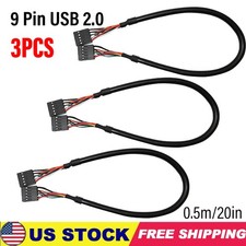 USB 2.0 Internal Motherboard Header Cable USB 9pin Female to Female 20in 3X