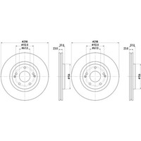 2X Hella Bremsscheiben 298Mm Vorne Passend FüR Ssangyong Tivoli XLV 56249
