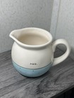 Rae Dunn Artisan Collection "Pour" Creamer Blue And White W/Polka Dots — photo 2