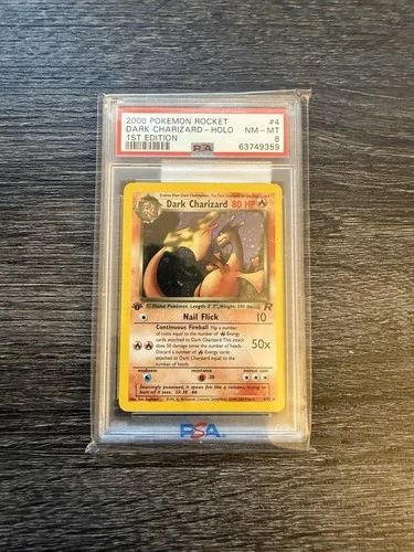 2000 Pokemon Rocket #4 Dark Charizard Holo 1st Edition PSA 8 NM-MT