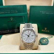 New 2024 Rolex Sky-Dweller 42MM Intense White Dial - Jubilee - Fluted Bezel