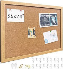 Cork Bulletin Board, Inches Hanging Cork Board Wooden Fred with Pins for