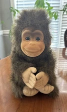 Vintage HOSUNG Baby Monkey Plush 9" Flocked Face Stuffed Animal Toy 1994