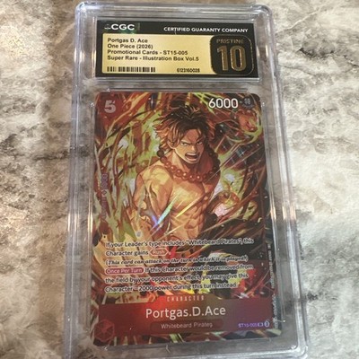 PRISTINE 10 One Piece 2026 Promo Portgas D Ace Super Rare