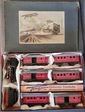 Aufzieh Blech Eisenbahn Fleischmann GFN 325, Spur 0, Voll Funktionsfähig