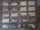 2 Sheets of 10 One Troy oz-.999 Silver Stagecoach Fractional Bars-20 oz total-#2
