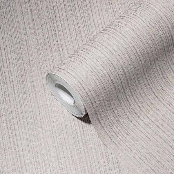 Greige Tapete Metallic-Glanz Und Linienmuster – Grau-image