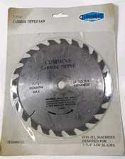 FRAMING Circular Saw Blade 7.25" Cummins 24 Carbide Teeth 5/8 Arbor