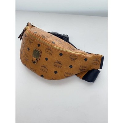 MCM Visetos Gürteltasche/Bauchtasche Monogram Camel MUZ9SFI27 Authentic Damen