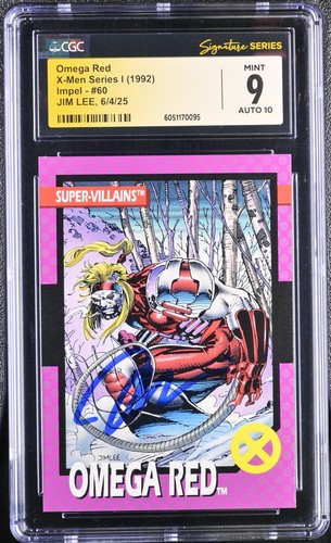 X-Men Series I Omega Red CGC 9 AUTO 10 SIGNATURE SERIES signed JIM LEE 92 IMPEL