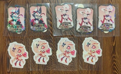 Hazbin Hotel Husk Angel Dust Cherrybomb Hologram Sticker Set NTSCJ Japan
