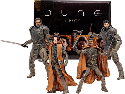 Dune: Part Two 4-Pack Figures - Gurney, Paul, Chani & Stilgar, Gold Label