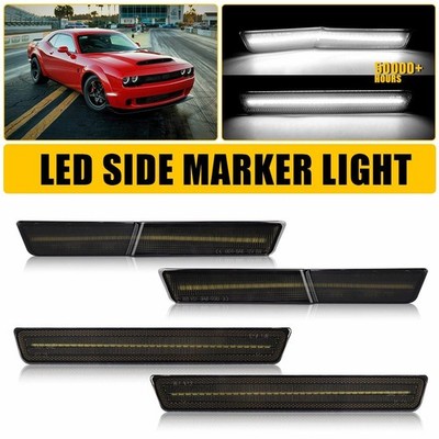 For 2018-22 Dodge Challenger SRT RT Widebody White LED Front Side Marker Lights