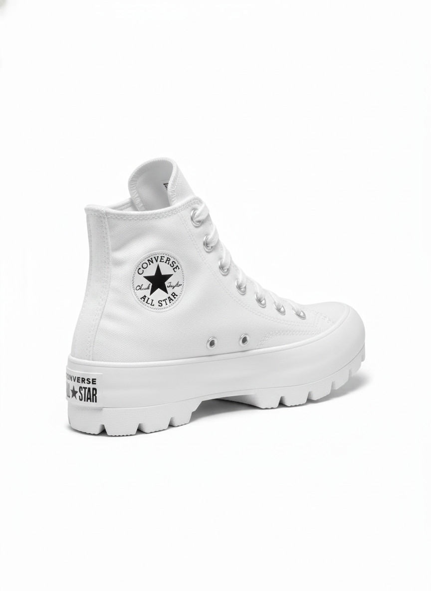 Converse Womens Hi-Top Sneakers White Black 565902C Size 8.5 Trainers Shoes thumbnail 2