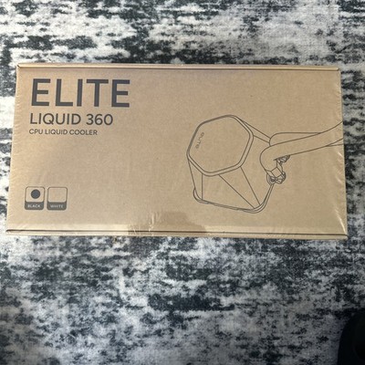  ELITE LIQUID 360 CPU Cooler - Black And White - Brand New