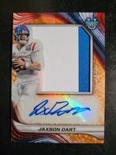 Jaxson Dart AUTO RELIC JERSEY PATCH /49 RPA 2024 Bowman University Best Giants