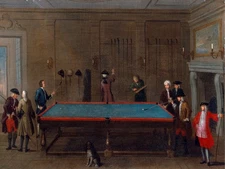 13650.Decor Poster.Vintage Wall interior design art.Early Billiard pool players