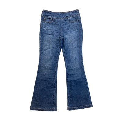 Sofia Jeans Flare Jeans Womens 12 Blue Excellent Pull On High Rise Stretch