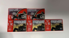 Lot of 5 MAXELL 3x UR 60  2x UR 120 AUDIO CASSETTE TAPES Normal Bias NEW