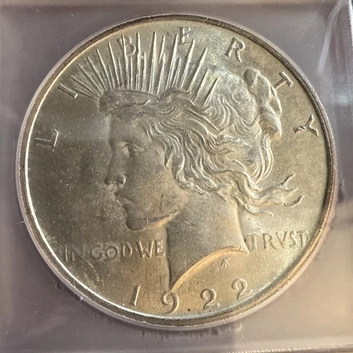 1922 MS62 PEACE DOLLAR