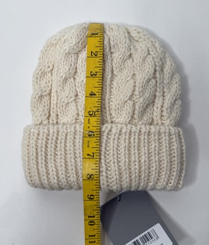 Style Republic Cable Knit Winter Beanie Womens One Size Beige Duo Layer Fleece - Picture 2 of 7