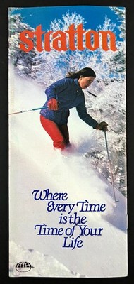 1976 Stratton Mountain Vermont Skiing Tourism Ski Guide Vintage Travel Brochure