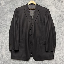 Hart Schaffner Marx Blazer Mens 52L Black 100 Cashmere Loro Piana READ FLAWS