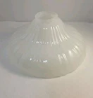 Antique Opalescent Milk Glass Shade Pendant Light Umbrella Industrial Style 9”