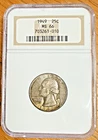 1949 Washington Quarter 25c NGC MS 66