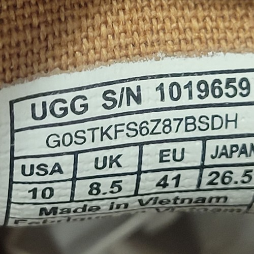 UGG Size 10 Australia Men Sherpa Fuzzy Ricci Slip On Casual Comfort Sneakers - Picture 8 of 8