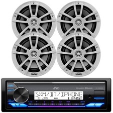 JVC KD-X38MBS Marine Bluetooth Stereo Receiver, 4x Infinity 6.5" 225W Speakers