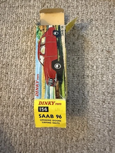 Vintage Dinky Toys 156 Saab 96 Original Empty Box