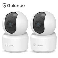 2Pack Galayou Indoor Security Camera WiFi Smart Home 24/7 Recording Ai Detection