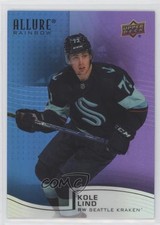 2021-22 Upper Deck Allure Rainbow Blue Purple 187/199 Kole Lind #R-32 0pg4