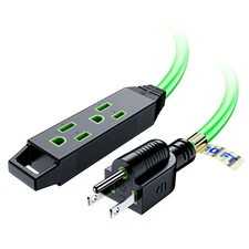 Extension Cord 10 FT Green 16 Gauge Multiple Outlet Power Strip ETL Listed
