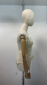 AGENT PROVOCATEUR RARE SEXY VINTAGE CREAM LOVE BASQUE CORSET SIZE 95E