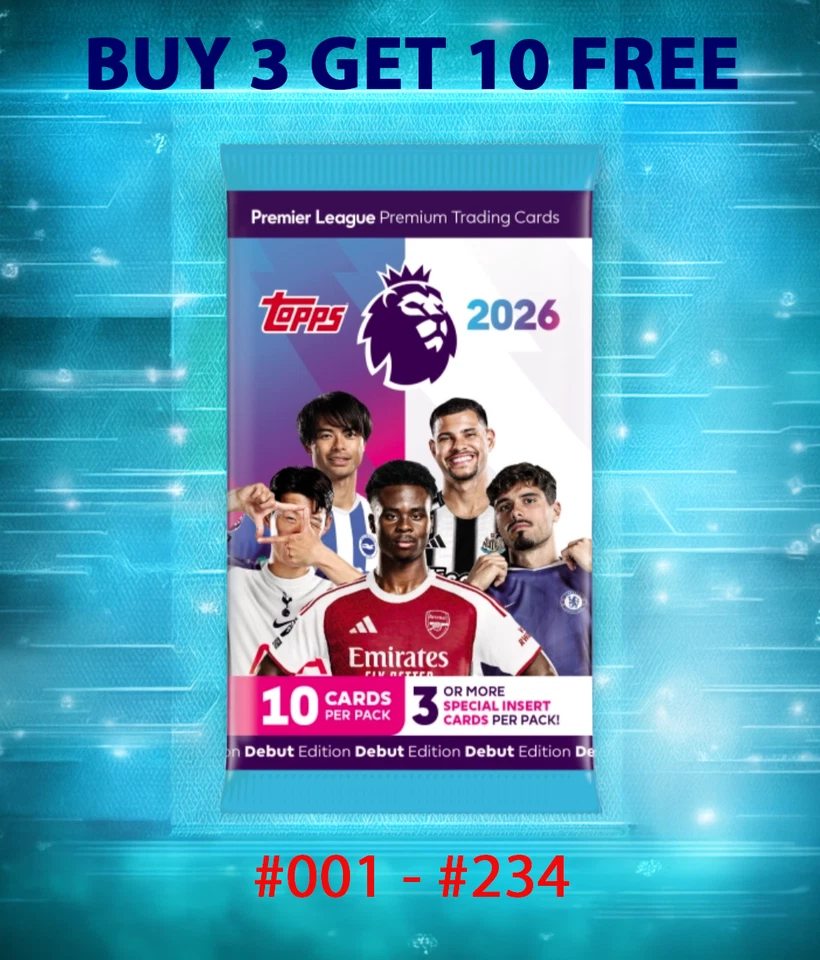 TOPPS PREMIER LEAGUE 2026 CARDS #1 - #234 Reduced price - Image 1 of 1