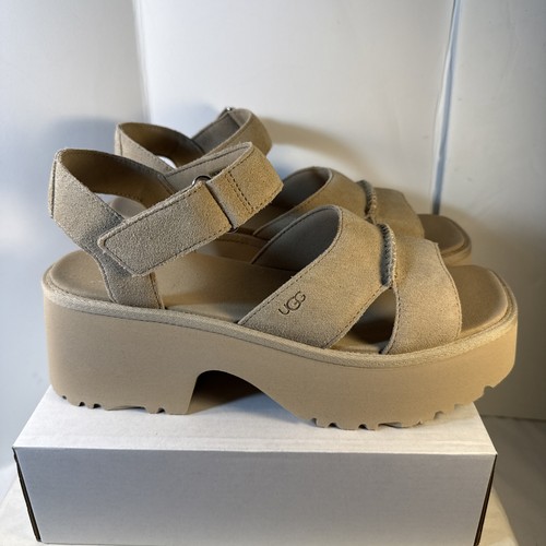 UGG Heights Ankle Strap Plat form Women’s Sandal Neutral Size10