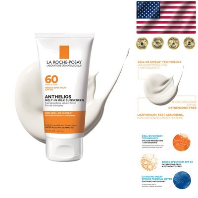 Broad Spectrum SPF 60 Anthelios Sunscreen - Water Resistant & Lightweight Lotion