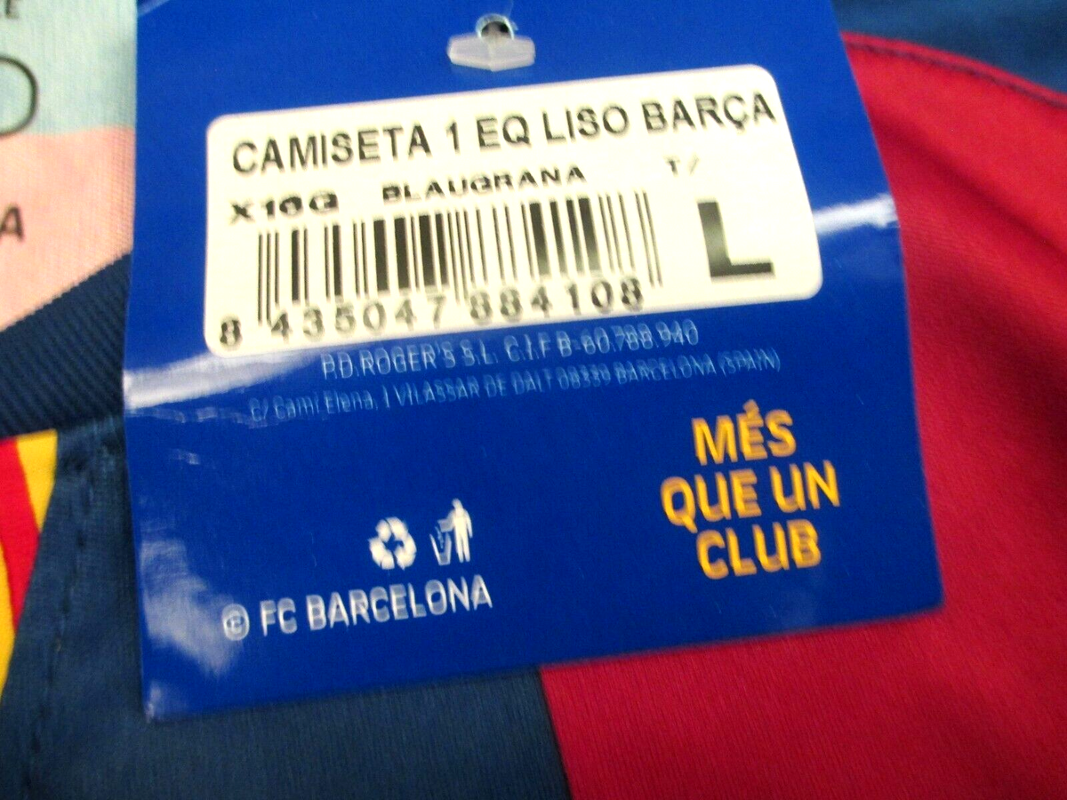FCB FC Barcelona Rakuten Mens Soccer Barca Jersey Red Blue