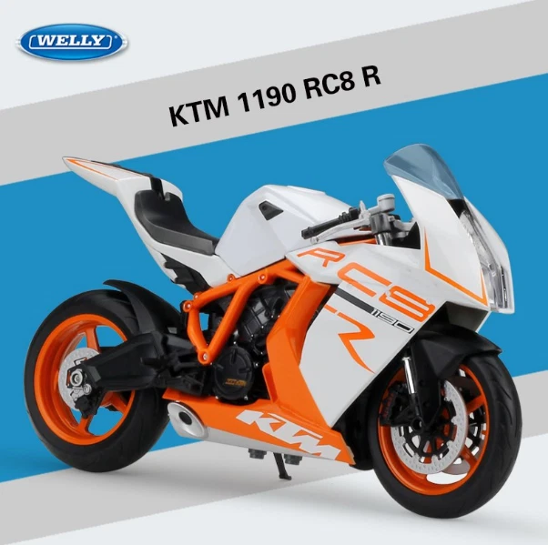1:10 Welly KTM 1190 RC8R Motorcycle Bike Model Boy Toy Gift New in Box - Image 2 of 4
