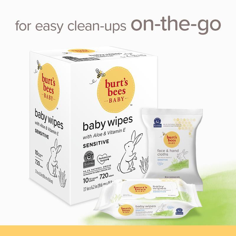 Unscented Natural Baby Wipes Gentle Cleansing Sensitive Skin 72 Wipes