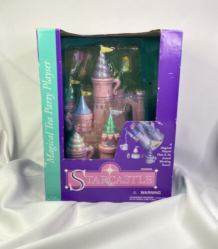 Trendmasters Vintage 1995 Starcastle Magical Tea Party Play Set Pink Castle New - Afbeelding 1 van 21