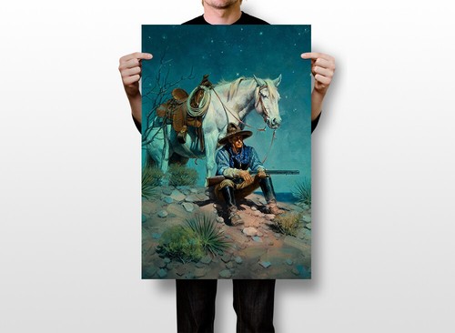 Art mural Western Cowboy Art Eakins Thomas décoration intérieure - AFFICHE 20x30 - Photo 2 sur 4