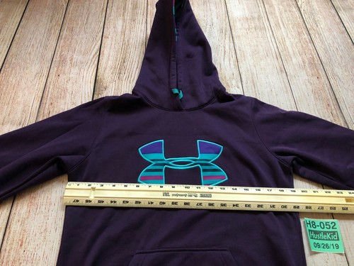 Under Armour Storm Women Medium M Pullover Embroidered Long Sleeve Purple Hoodie - Picture 6 of 10