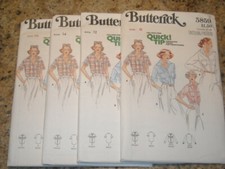 1979 UNCIRCULATED BUTTERICK 5859-LADIES 3 STYLE RETRO SHIRT PATTERN 8-16 FF
