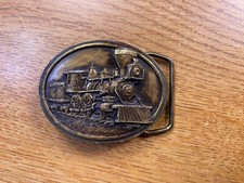Vintage Bergamot Locomotive Belt Buckle 1984 