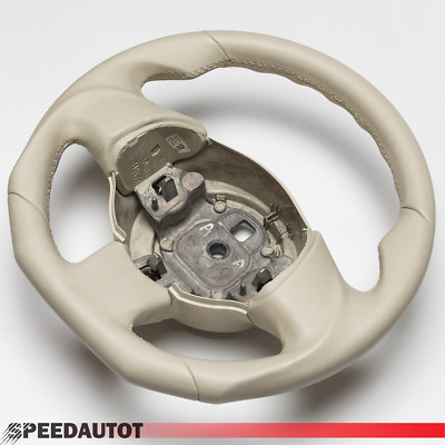Für Fiat New 500 07-15 Schwarze Perforierte Lederlenkradabdeckung Creme St